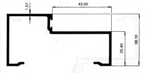 alumunium Door-Door Jamb 3 x 1.5