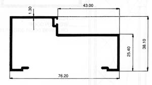 alumunium Door-Door Jamb 3 x 1.5