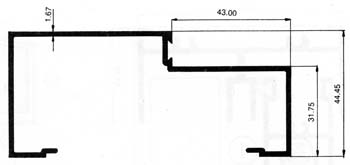 alumunium Door-Door Jamb 4 x 1.75