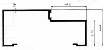 alumunium Door-Door Jamb 4 x 1.75